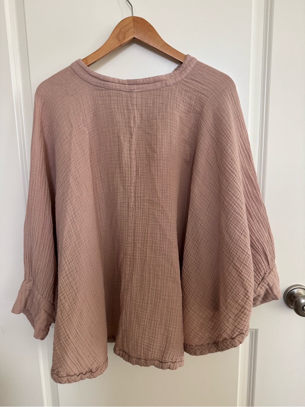 Free People Washed Mauve Button-Front Women's Top. Excellent condition, M - Picture 7 of 8